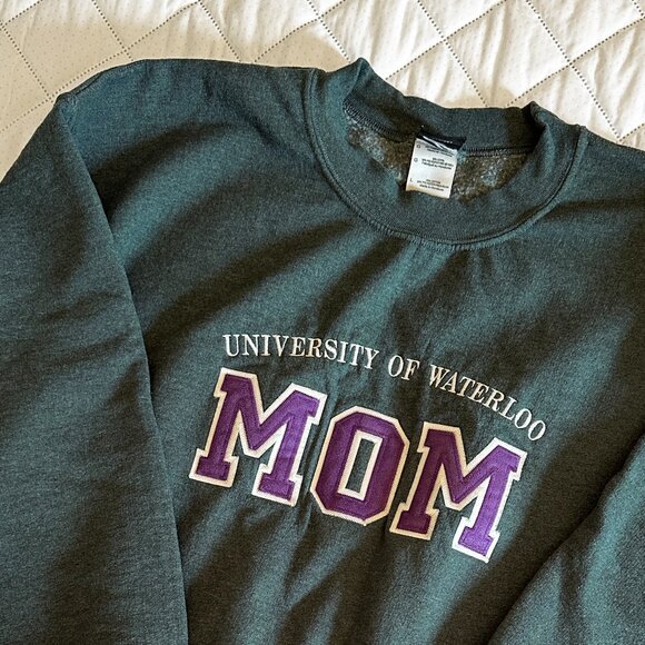 UWaterloo MOM Crewneck Sweater Mother's Day University of Waterloo UW - Picture 1 of 3